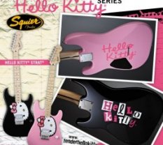 2006 Squier advertisement when it comes to adorable hi Kitty Stratocaster.