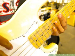 Image titled place a Strap On a Guitar action 6
